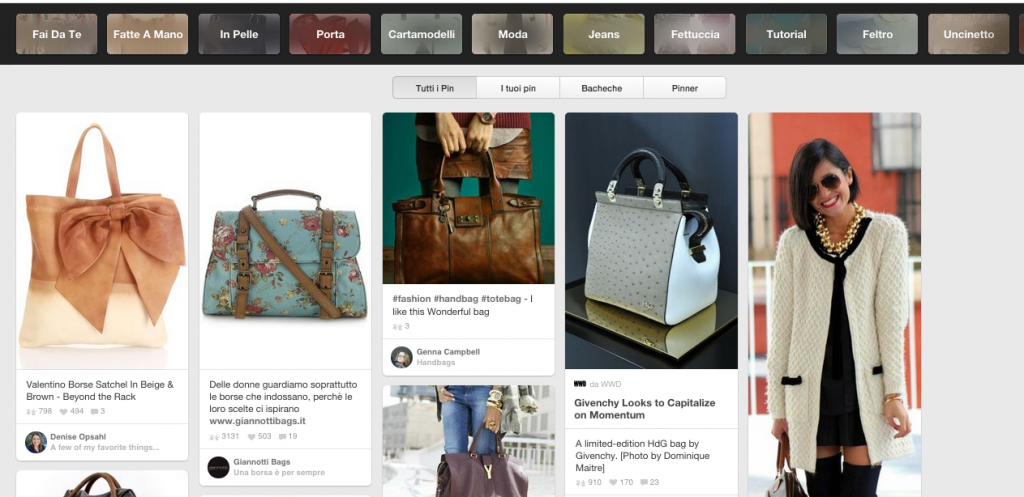 Pinterest-borse