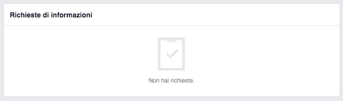 richieste informazioni facebook